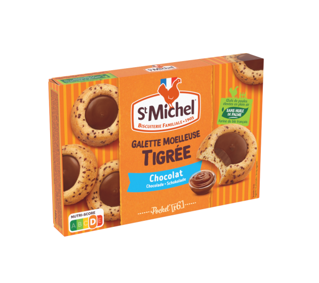 Galette moelleuse tigrée chocolat 180g - St Michel