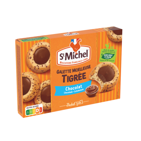 Galette moelleuse tigrée chocolat 180g - St Michel