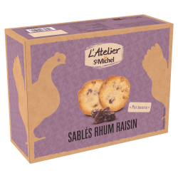 Sablés raisins au rhum 275g – L’Atelier St Michel