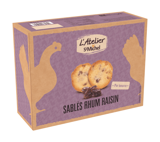 Sablés raisins au rhum 275g – L’Atelier St Michel