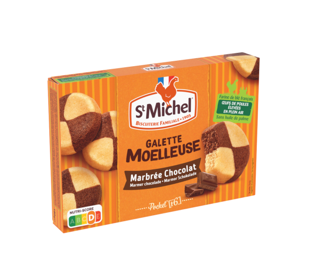 Galette moelleuse marbrée chocolat 180g - St Michel