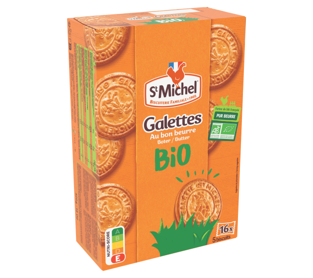 Galettes au bon beurre BIO format familial (16x5) 520g - St Michel