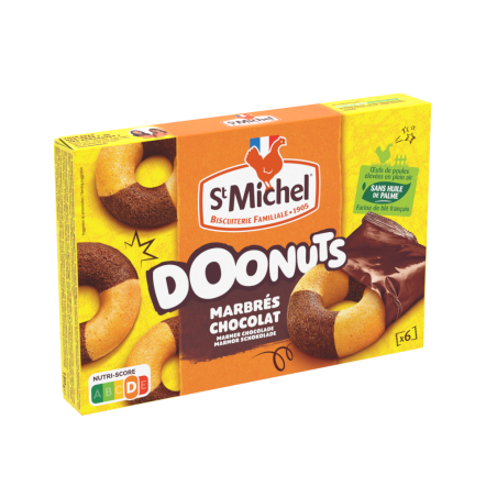 Doonuts marbrés chocolat 180g - St Michel