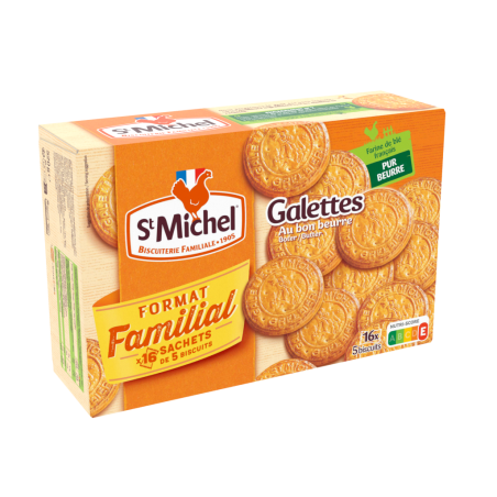 Galettes au bon beurre format familial (16x5) 520g - St Michel