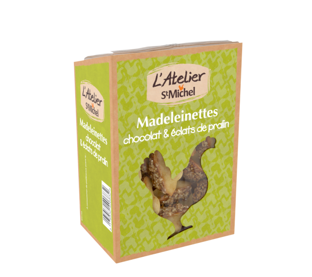 Madeleinettes chocolat éclats de pralin 150g - St Michel